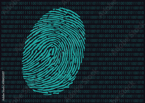 empreinte - empreinte digitale - code - crime - police - informatique - codage - hacker - sécurité