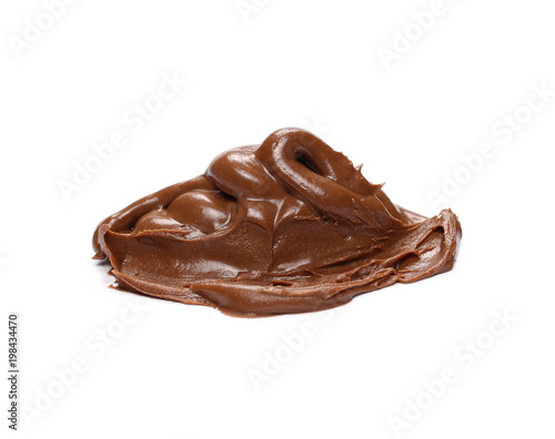 Wallpaper Mural Cream chocolate spreading isolated on white background Torontodigital.ca