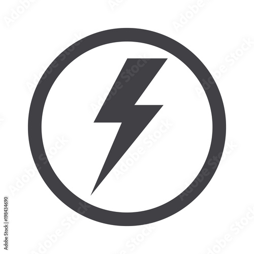 Thunder icon. Lightning vector. photo