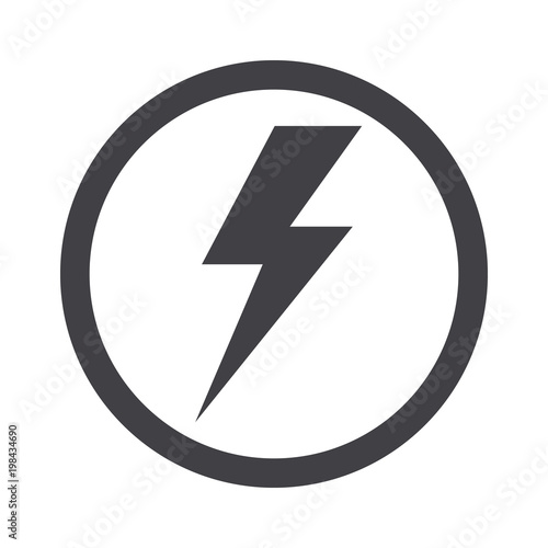 Thunder icon. Lightning vector.