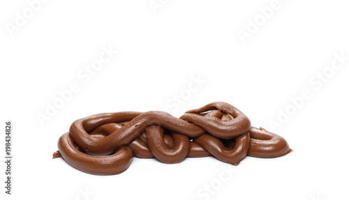 Wallpaper Mural Cream chocolate spreading isolated on white background Torontodigital.ca