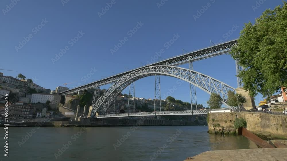 A double-decked bridge over a river A double-decked bridge over a river