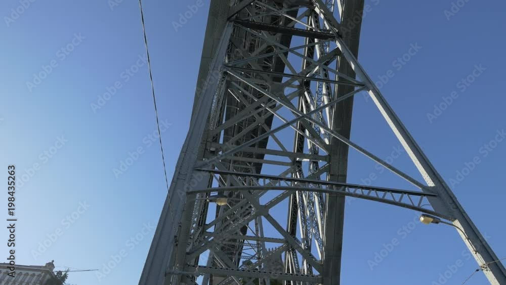 Detail of the Luis I bridge in Proto Detail of the Luis I bridge in Proto