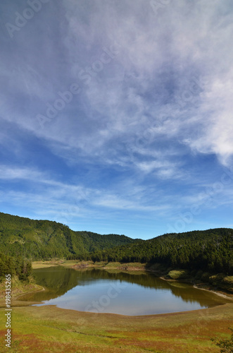 Top view of Tsuei-Feng lake in Taiwan