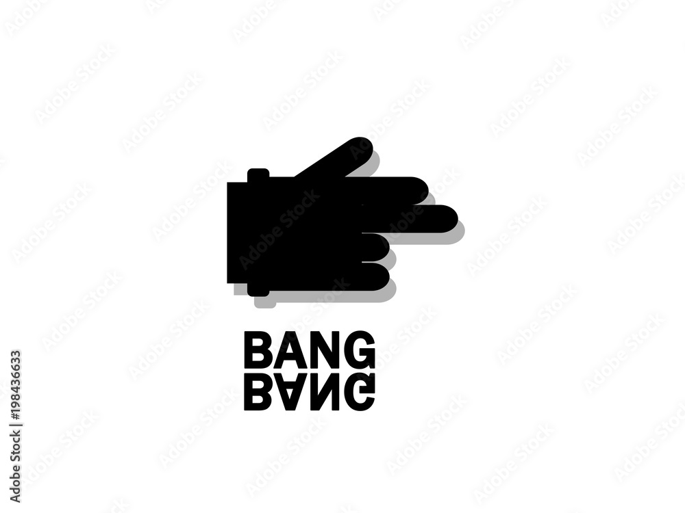 Bang hand gesture pointing