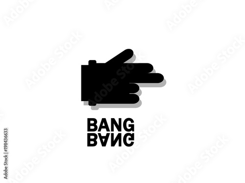 Bang hand gesture pointing