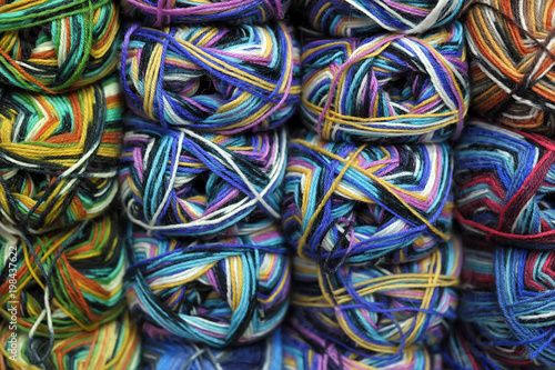 Colorful balls of wool © Evdoha