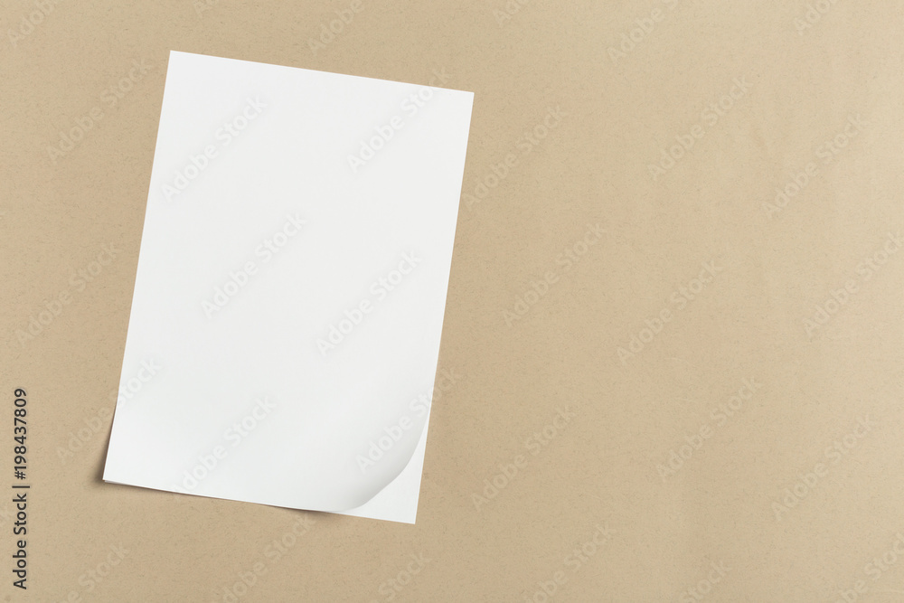 White business card on wooden table. Blank portrait A4. White business card on wooden table. Blank portrait A4.