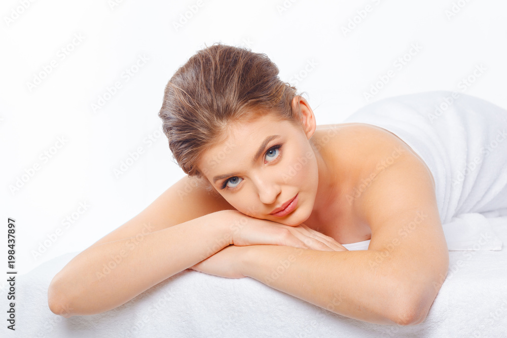 Young, beautiful and healthy woman in spa salon. Young, beautiful and healthy woman in spa salon.