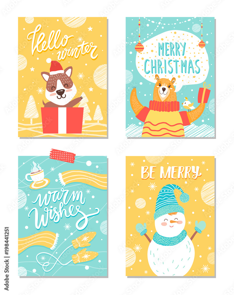 Merry Christmas Warm Wishes Vector Illustration Merry Christmas Warm Wishes Vector Illustration
