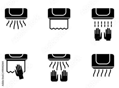 Hand dryer icons.