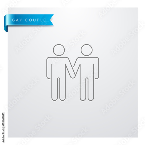 icône couple gay homosexuel