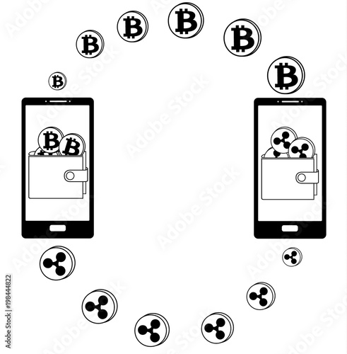 exchange between bitcoin and ripple in the phone