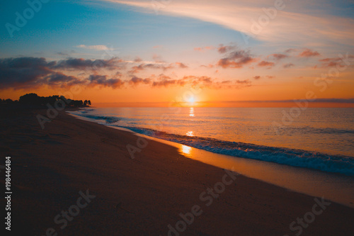 Beautiful sunrise at the beach