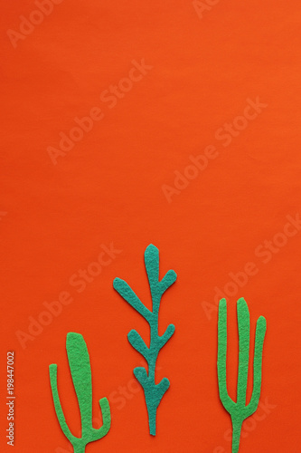 handmade cactus from paper pattern color