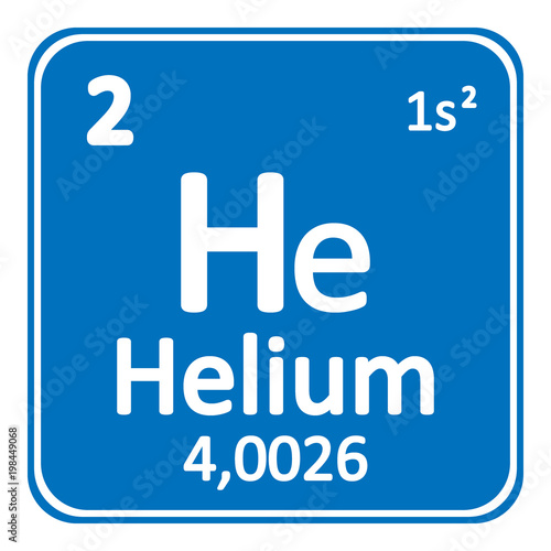 Periodic table element helium icon.