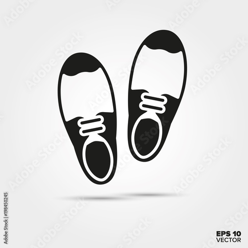 Pair of Brogues vector icon. Elegant foot wear symbol. 