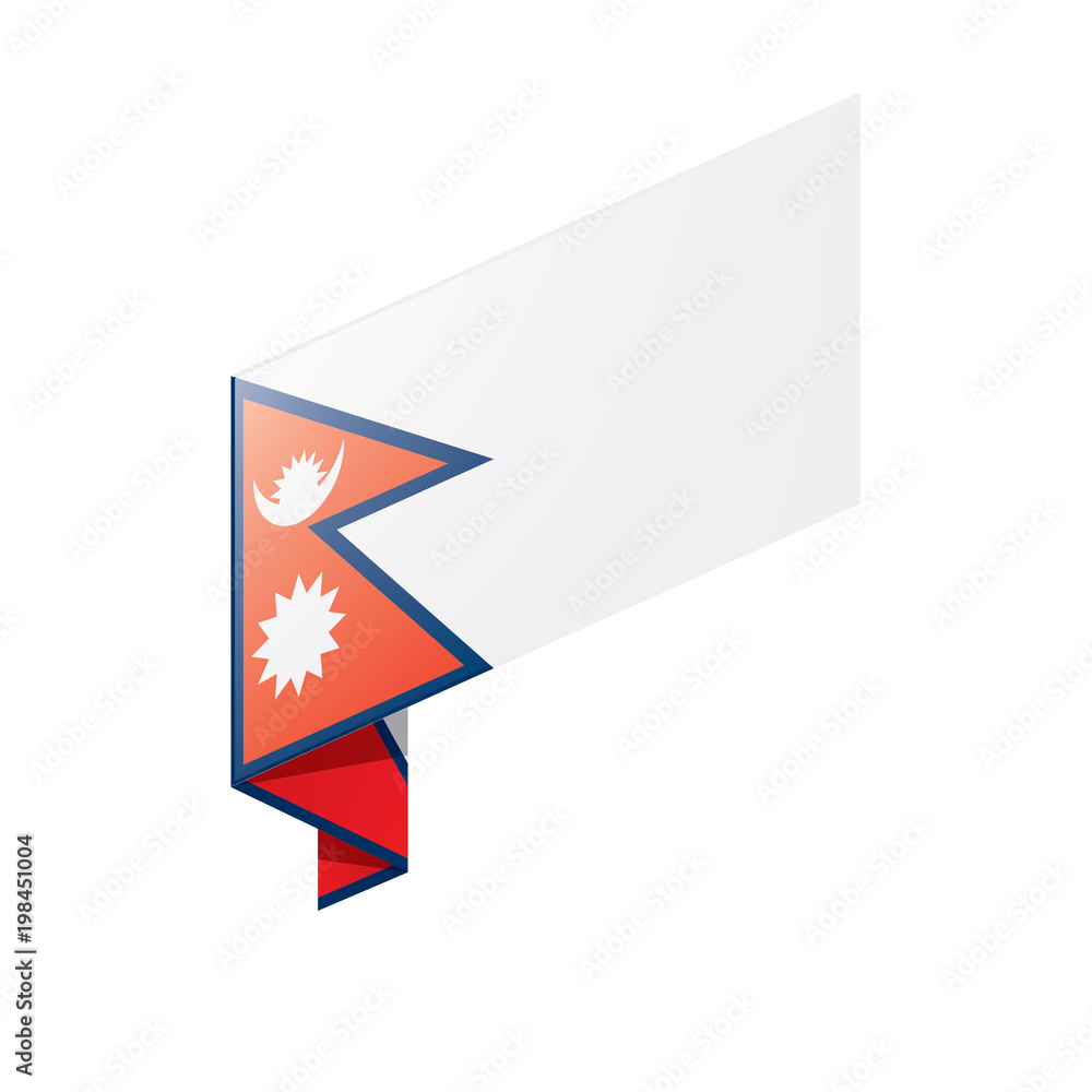 Nepal flag, vector illustration Nepal flag, vector illustration