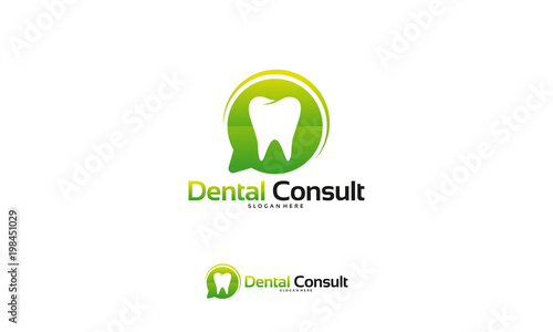 Dental Consult logo designs concept vector, Dental logo template