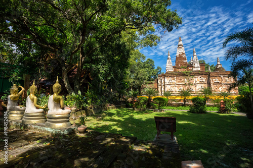 Wat Chet Yot  seven pagoda temple A tourist attraction in Chiang Mai  Thailand.