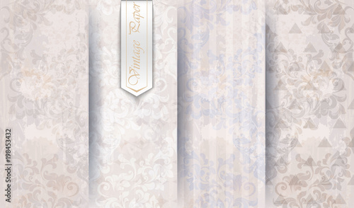 Damask patterns set collection Vector. Baroque ornament on modern abstract ba...