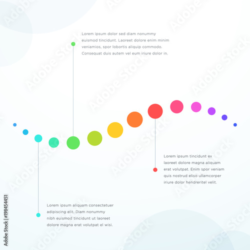 Abstract 3 Point Colorful Flat Horizontal Timeline