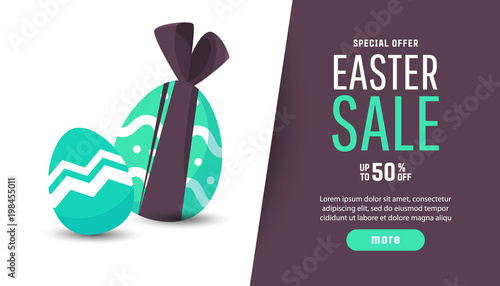 Easter street event, festival and fair, banner