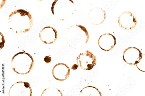 Spot of coffee isolated on white background