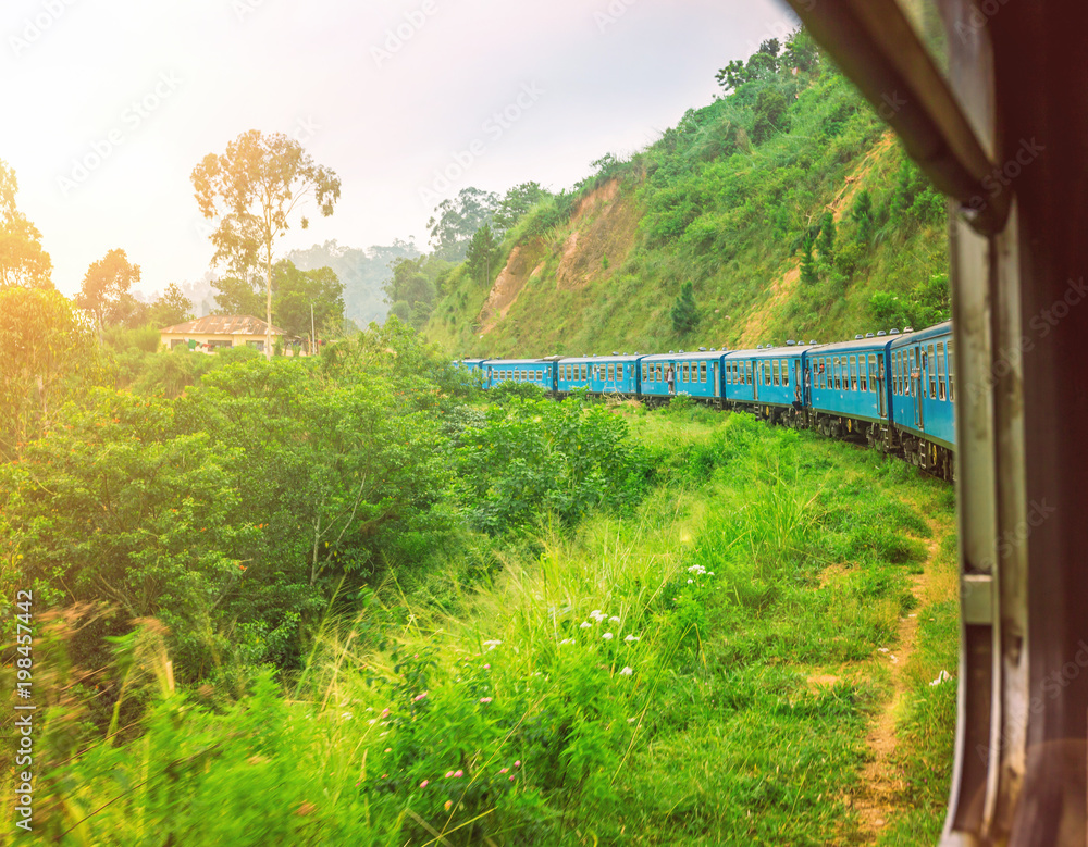 Train in the highlands of Sri Lanka
