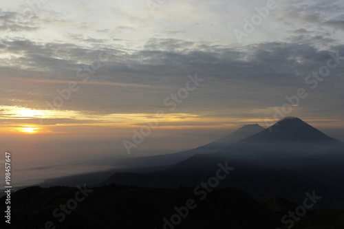 the sun scene between the beautiful mountains in the afternoon with our dear ones © Dedyhermawan
