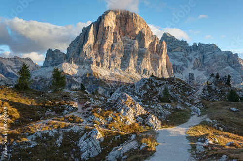 Mountain Cinque Torri (The Five Pillars) , Dolomites, Italy photo