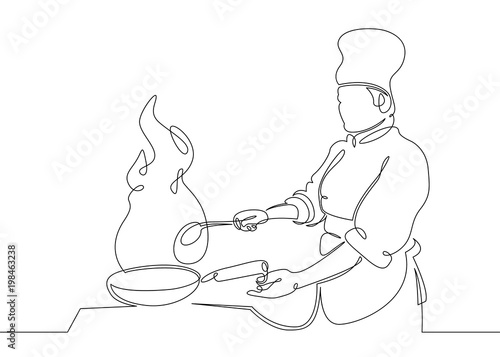 chef cooking gourmet meal