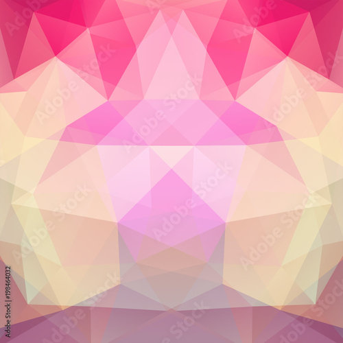 Polygonal vector background. Can be used in cover design  book design  website background. Vector illustration. Red  yellow  pink colors.