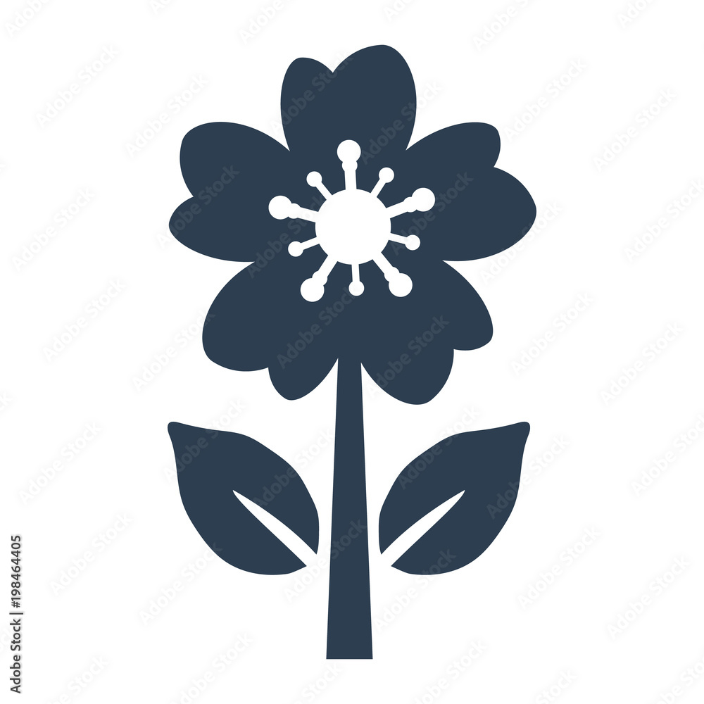 flower icon on white background. flower icon on white background.