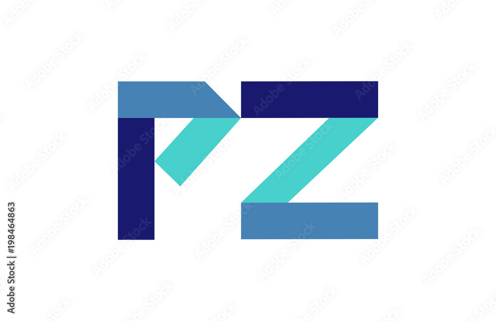 PZ Ribbon Letter Logo PZ Ribbon Letter Logo