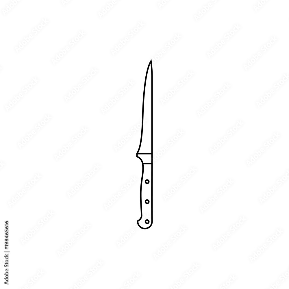 The linear vector icon of a knife. The linear vector icon of a knife.