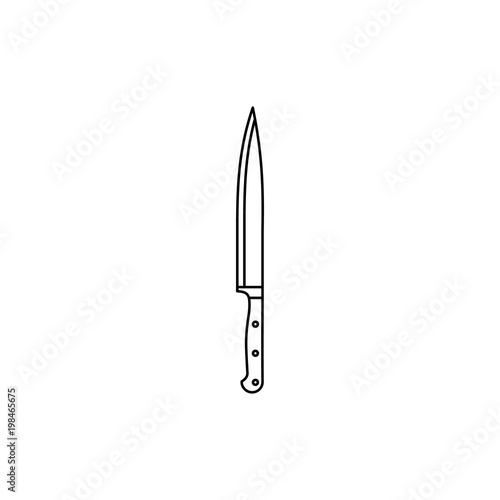 The linear vector icon of a knife.