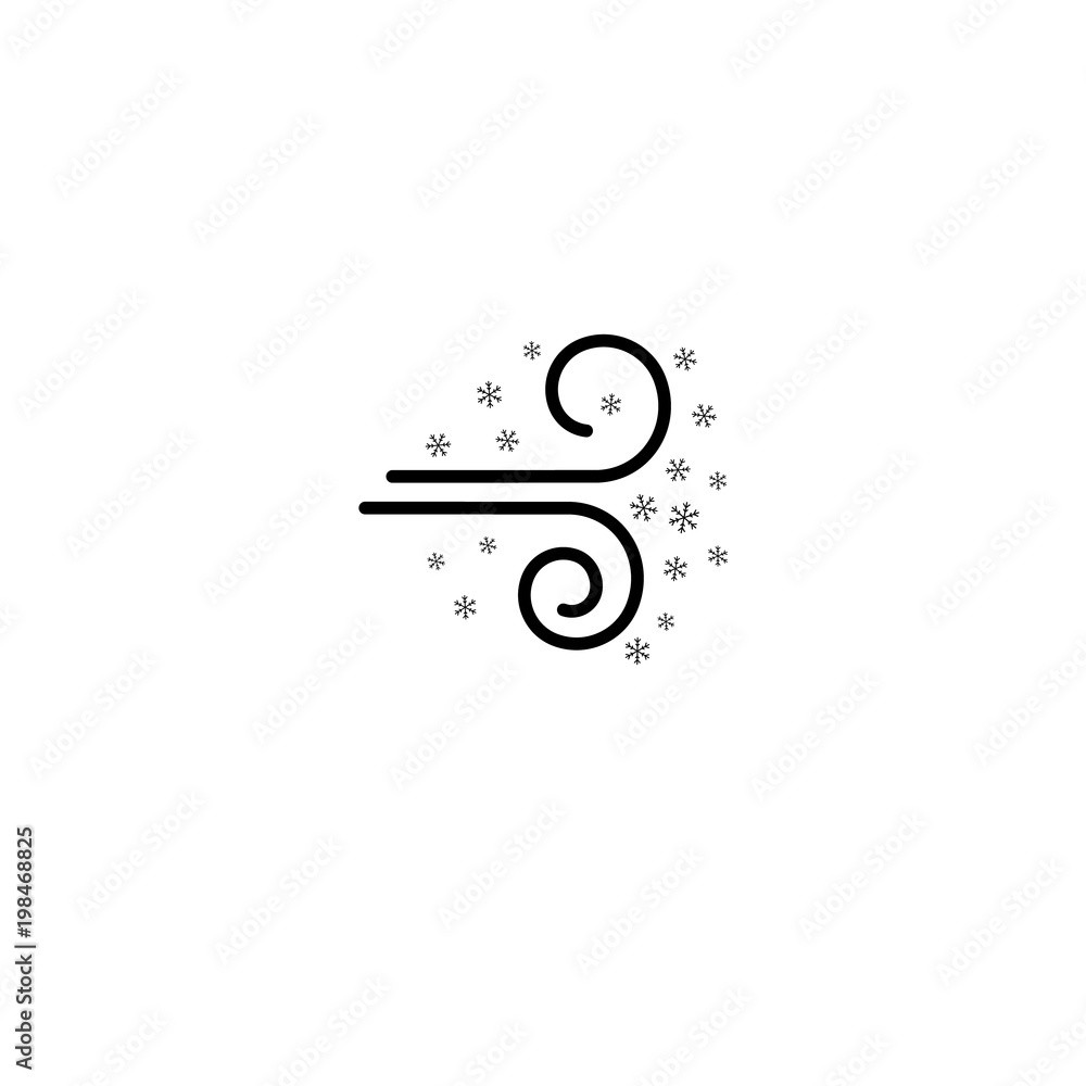 Simple wind blow and dust isolated icon Simple wind blow and dust isolated icon