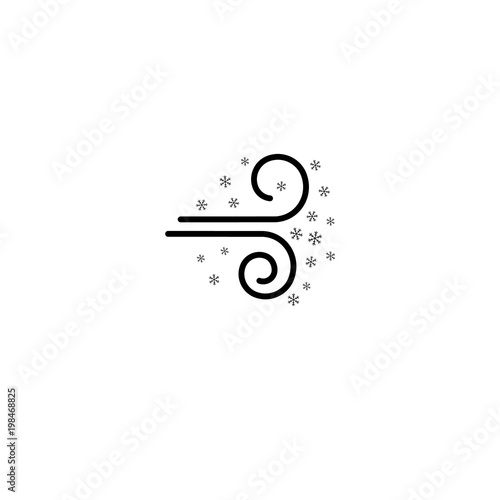 Simple wind blow and dust isolated icon