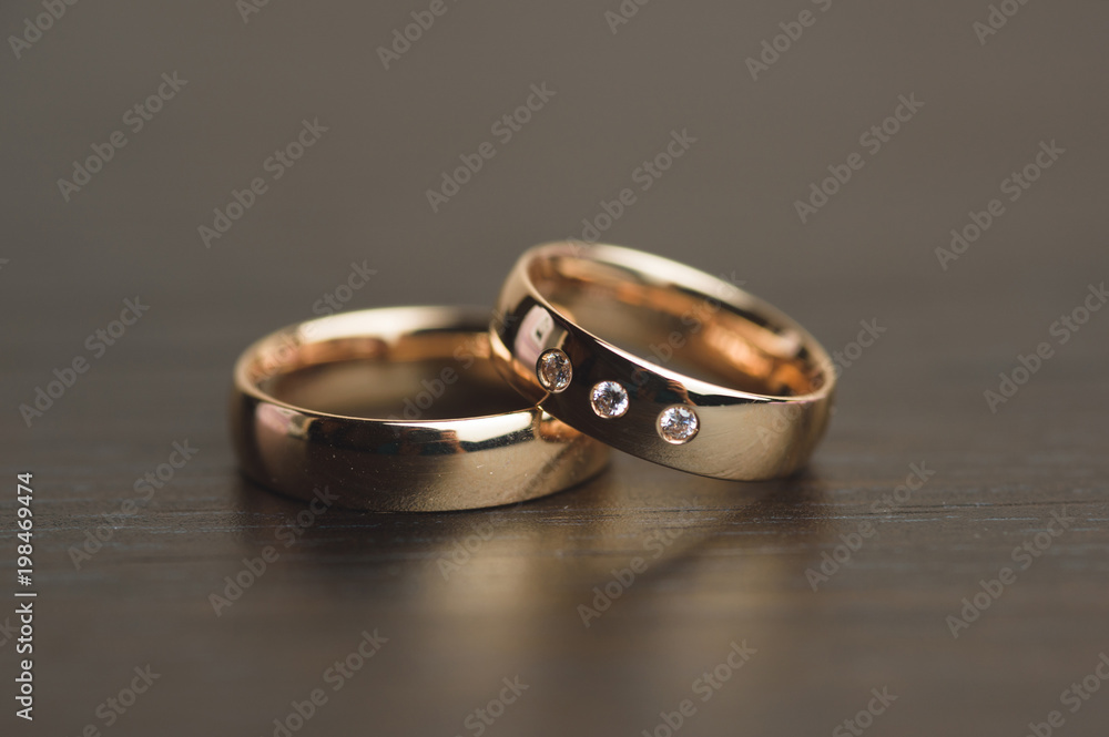 Rings with Diamonds Laying on Another One Rings with Diamonds Laying on Another One