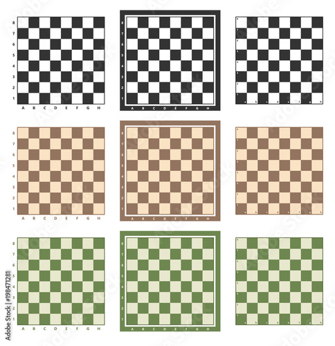 chess table, chess board vector set design