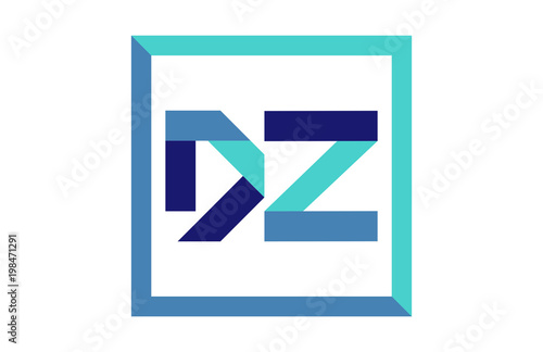 Free Download DZ Square Ribbon Letter Logo - GFXLoad