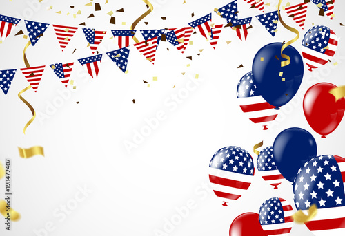 4th of July, Happy Independence Day Banner Vector illustration,USA Independence Day banner for sale, discount, advertisement, web etc