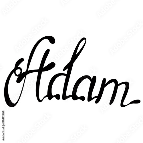 Adam name lettering
