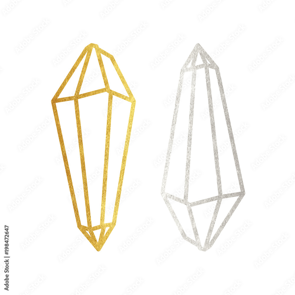 Gold and silver magic crystals Gold and silver magic crystals