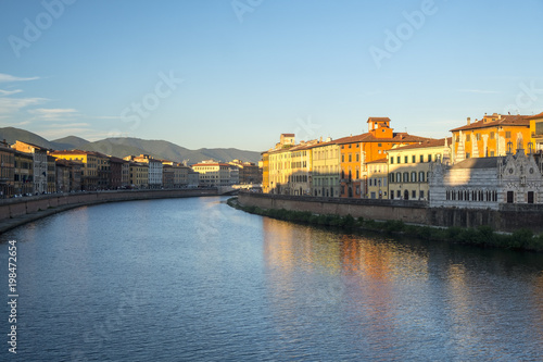 Pisa, historic buildings along the Arno river © Claudio Colombo