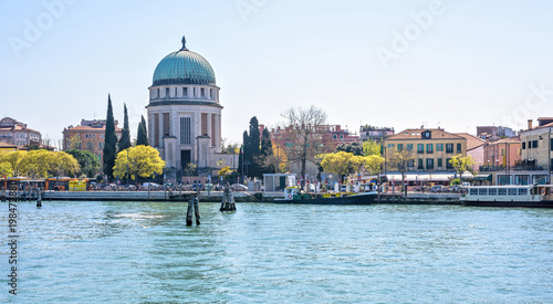 Daylight wide view to The Lido Of Venice church photo