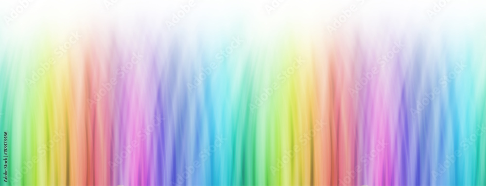 Rainbow Background Banner - wide banner of bright linear rainbow colour  fading to white Stock Illustration | Adobe Stock