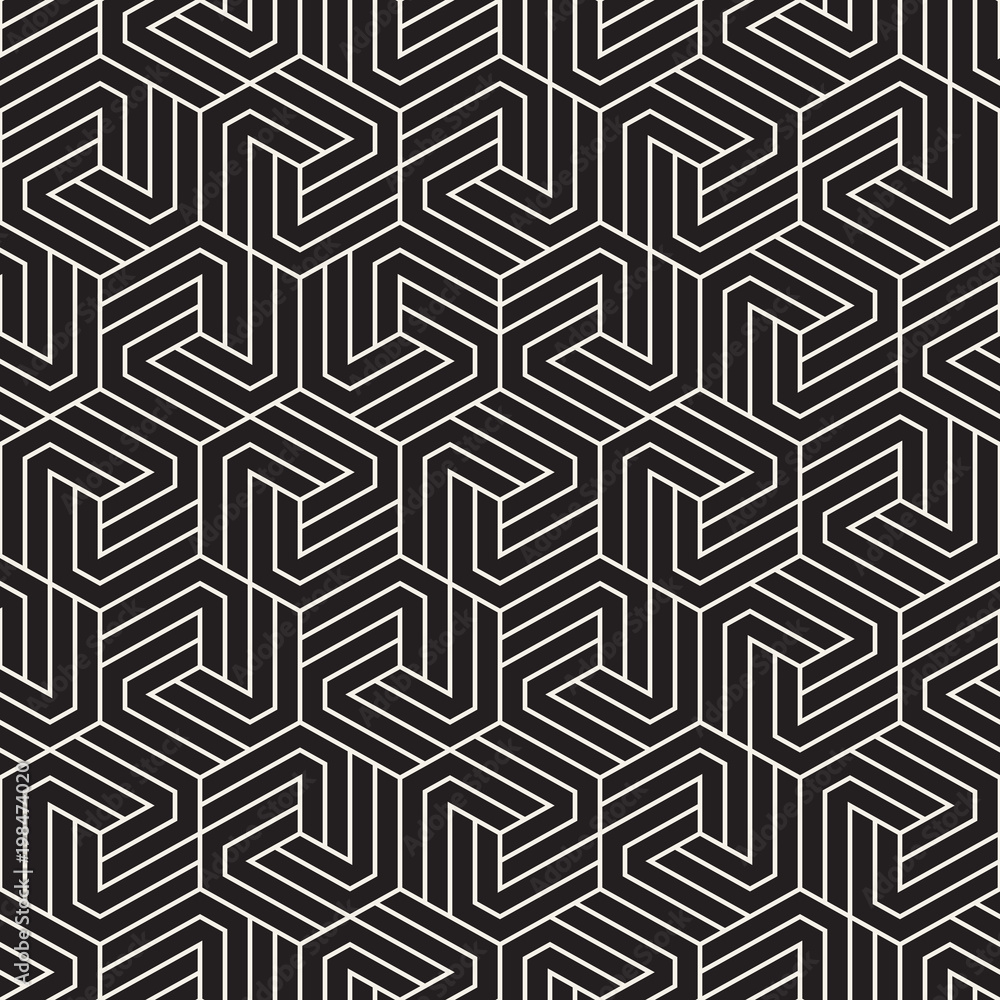 Vector seamless abstract shapes pattern. Modern stylish stripes texture. Repeating geometric tiles Vector seamless abstract shapes pattern. Modern stylish stripes texture. Repeating geometric tiles