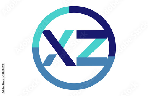 Free Download XZ Global Blue Ribbon letter Logo - GFXLoad